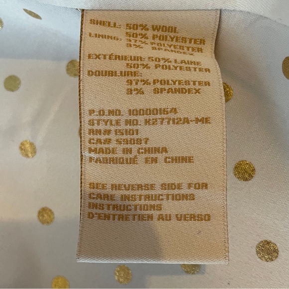 NWOT Kate Spade Bow Peacoat sized XL - Picture 7 of 7